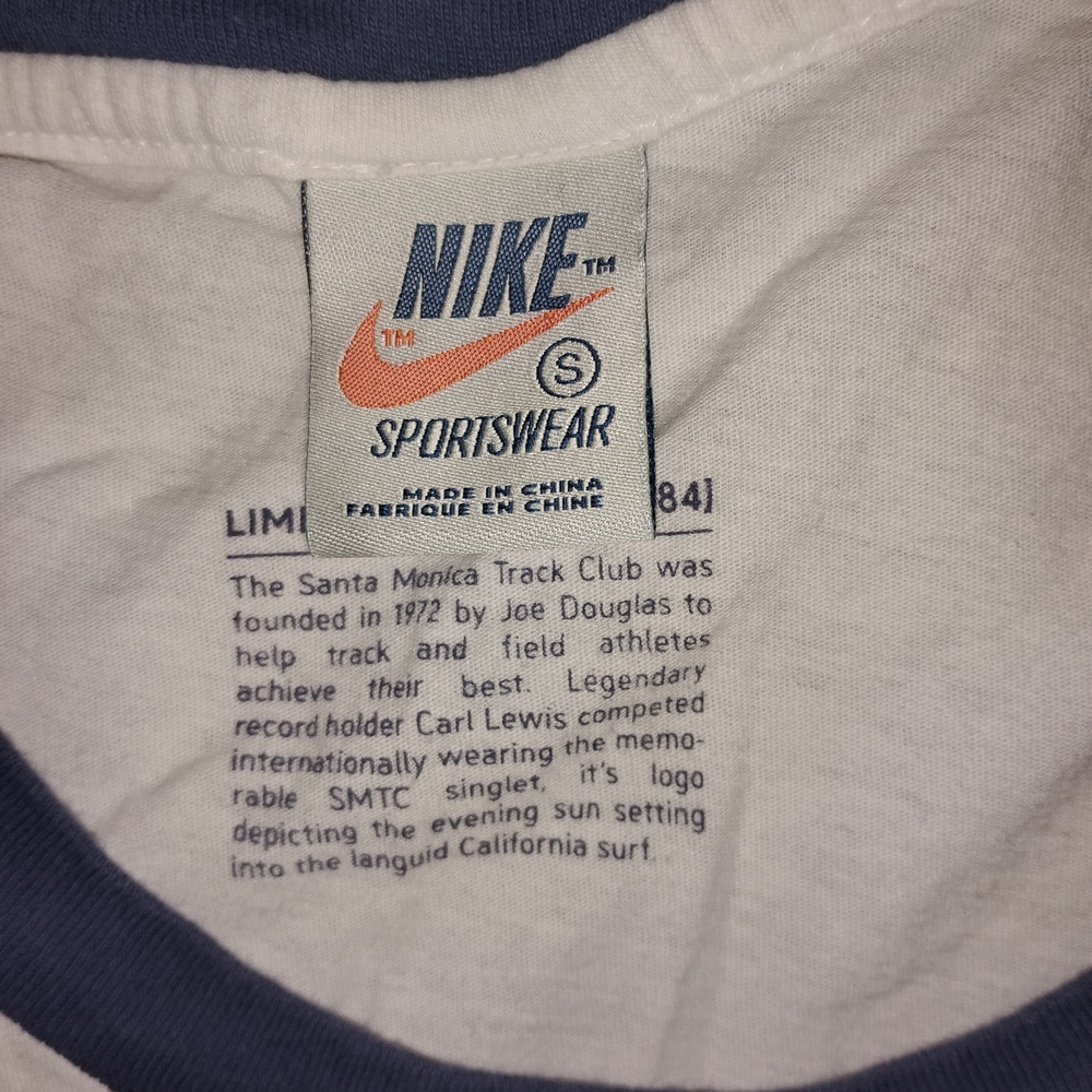 Nike Junior s White and Navy Santa Monica Track Club Tee - Picture 2 of 3